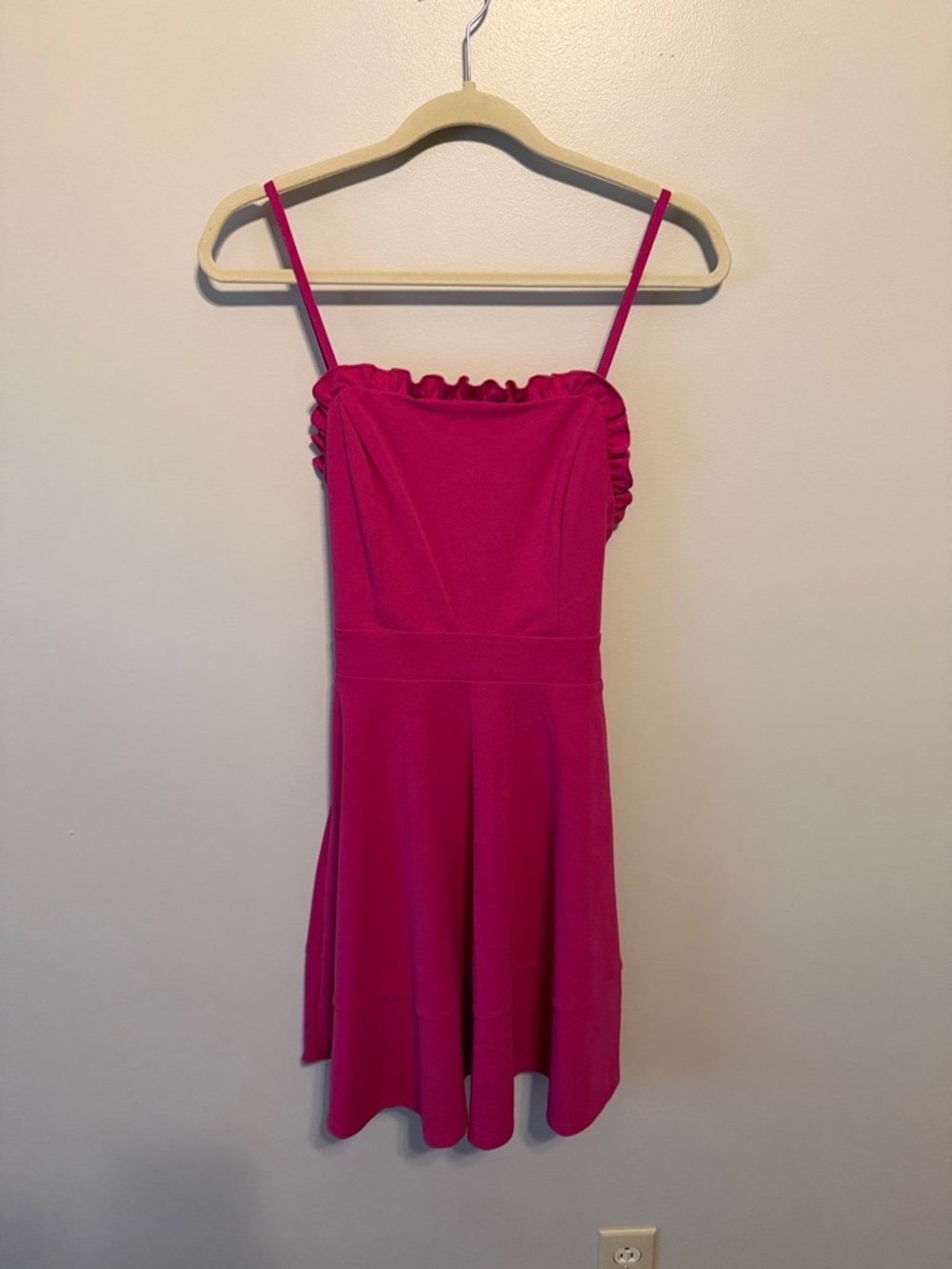 Midnight Doll Fuchsia Ruffle Dress
